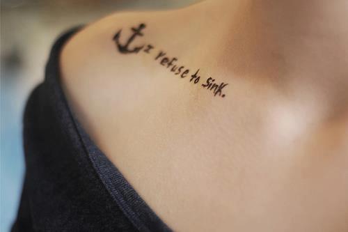 phrase anglaise tatouage