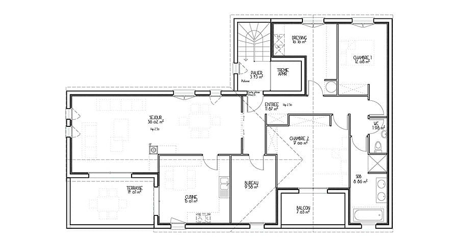 plan de maison d architecte